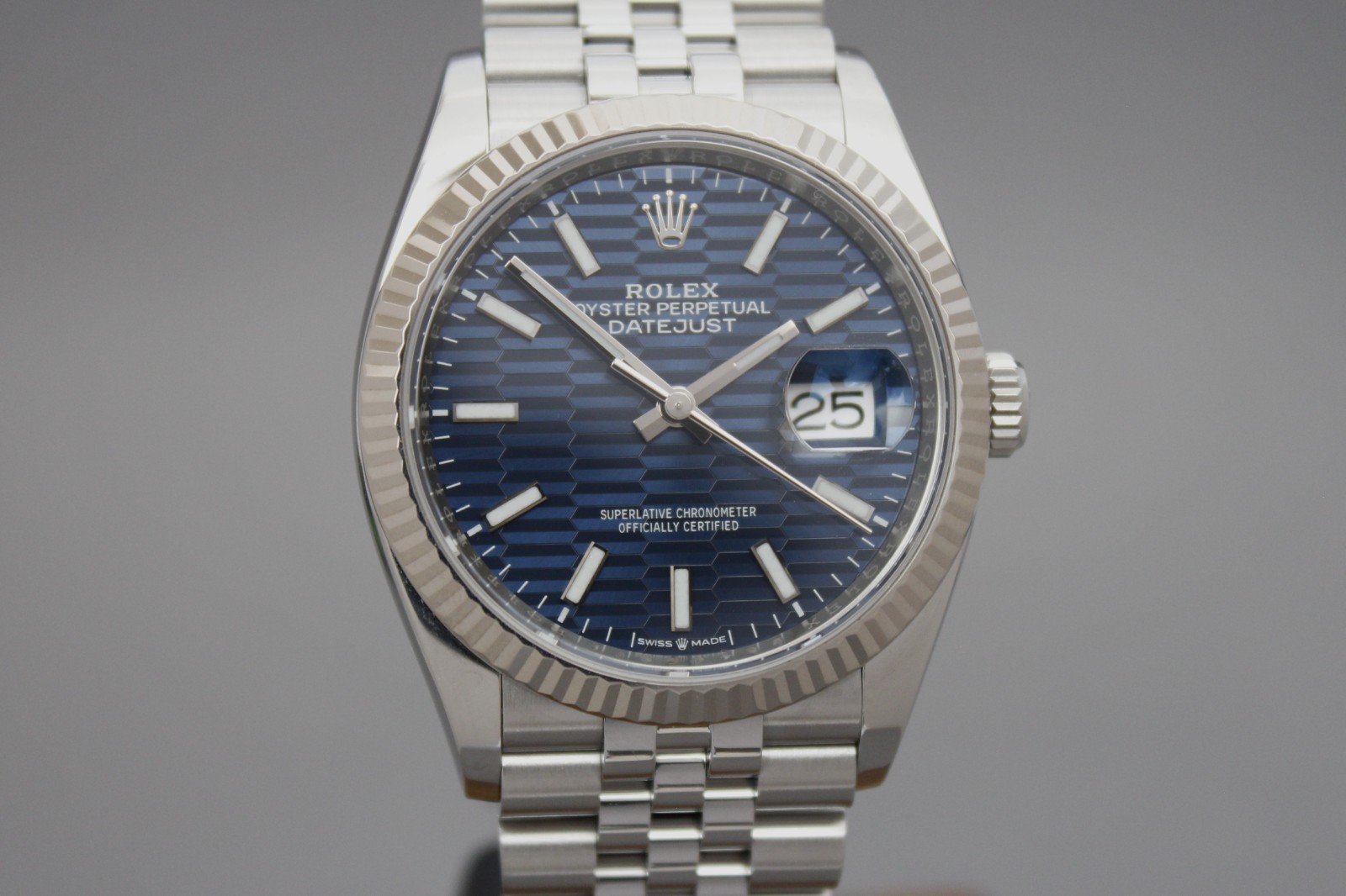 Rolex Datejust 36 Blue Motif Dial 126234 2022 Full Set inc Rolex Warranty to '27
