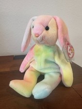 TY Beanie Baby - HIPPIE the Tie-Dyed Bunny 8.5 inch - MWMTs Stuffed Animal Toy