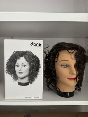 Diane by Fromm Hair Mannequin Head Female Brown Curly Hair