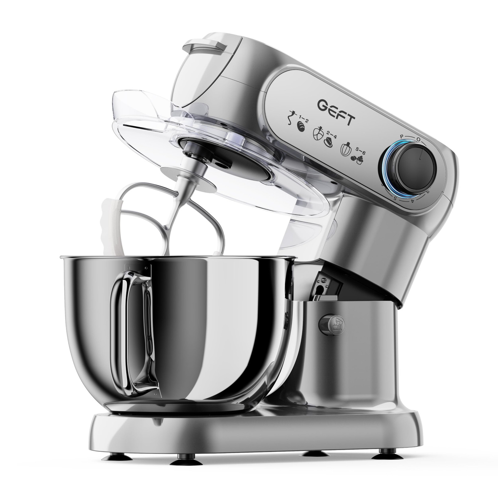 3.5QT & 6QT Dual Bowl 600W Tilt-head Stand Mixer with 6+ Speeds-image