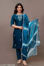 Women kurti set Women Kurta, Pant And Dupatta Set Viscose Rayon kurti