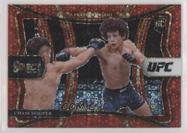 2021 Panini Select UFC Premier Level Red Disco Prizm /199 Chase Hooper #125 a0s