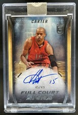 2023-24 Topps 3 Vince Carter Full Court Signs Auto #/49 Raptors