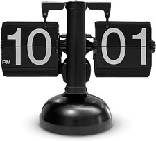 Orologio Da Tavolo a Fogli Mobili, Retro Minimalista Piede Singolo Mechanical Or