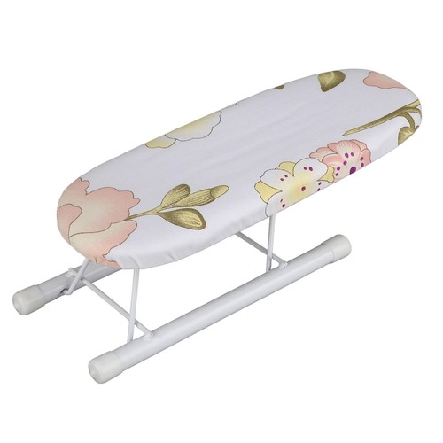Compact Travel Ironing Board for Sleeves Cuffs Collars Home Use Peony Design