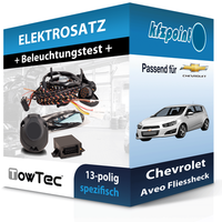 für Chevrolet Aveo Fliessheck 11- Towtec E-Satz 13Polig Fahrzeugspezifisch NEU