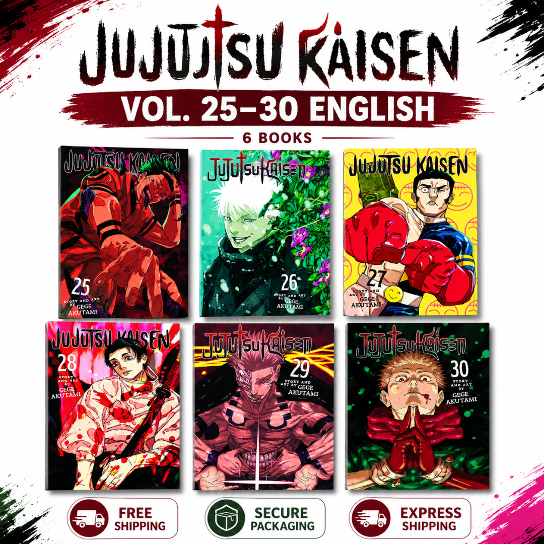 Jujutsu Kaisen volumen 25-30 manga inglés edición completa Gege Akutami