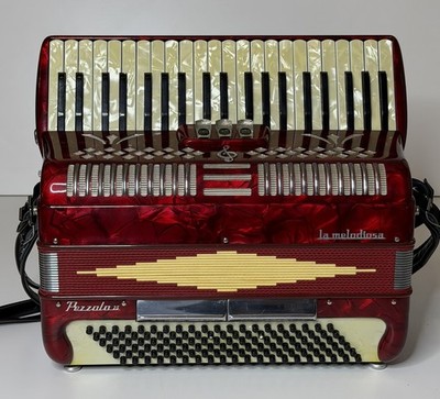 Pearl Red La Melodiosa Pezzolo 25 Piano Accordion LM (41 Key/120