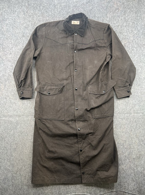 VINTAGE Tex Tan Yoakum Texas U.S Outdoor Canvas Water Repellent Brown Coat Sz XS