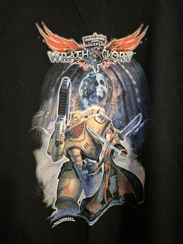 2018 Black Games Workshop T-Shirt Warhammer 40k Wrath & Glory Size XL