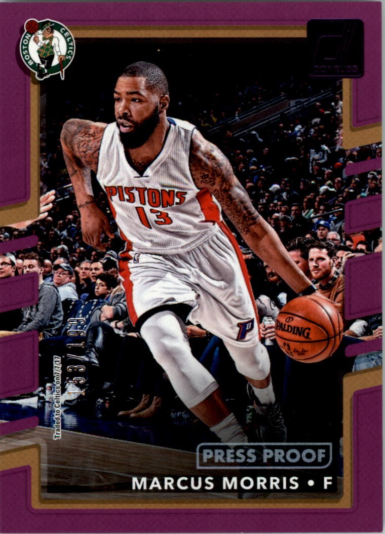 2017-18 Donruss Press Proof Purple #8 Marcus Morris /199 - BSK