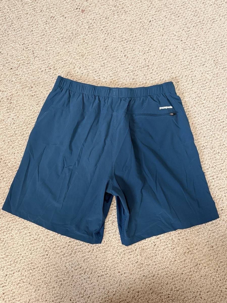 Patagonia 50K Running Shorts Mens Large Lagom Blue Lined Trail Shorts View 4