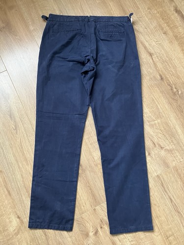 Orlebar Brown Griffon Slim-Fit Navy Blue 100% Cotton Trousers Size W34 L31 - Picture 9 of 17