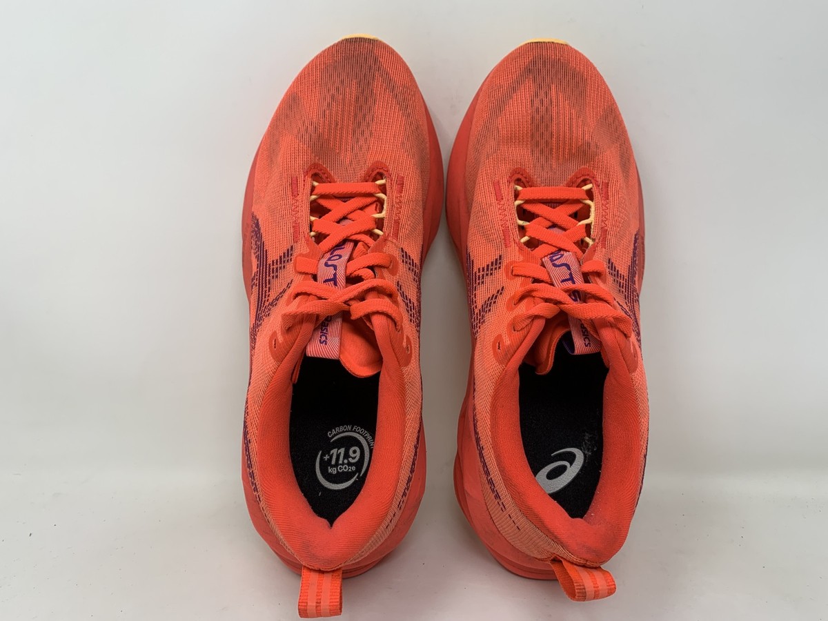 Women's Asics Novablast 5, Flash Red/Edo Purple, 7.5 B Medium US