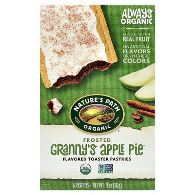 Organic Toaster Pastries, Frosted Granny's Apple Pie , 6 Pastries, 11 oz (312 g)