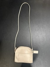 Vintage Coach Shoulder Bone Cream Leather ABBIE ZIP Boho Going Out Old Money