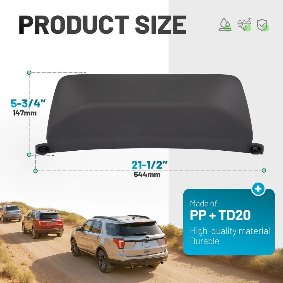 Rear Bumper Trailer Tow Hitch Panel Receiver Cover For Ford Explorer 2011-2019 - Image 3 of 4