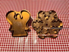 Extra Large Copper Cookie Cutter, Winter Angel And Rounded Snowflake