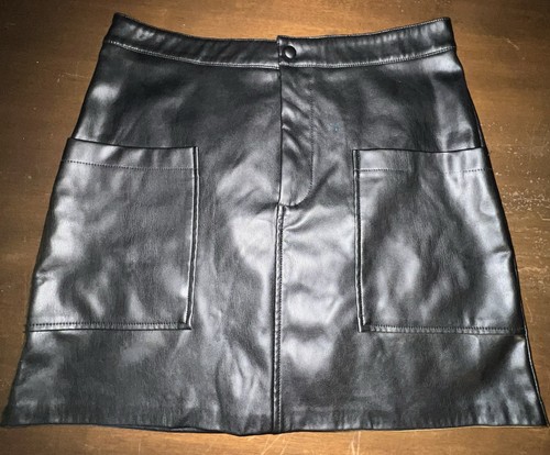 Minifalda BB Dakota Steve Madden de cuero sintético dos bolsillos negra XL - Imagen 7 de 18
