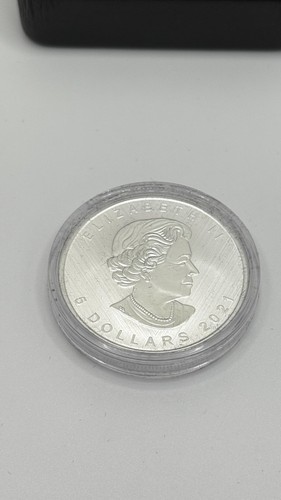 2021 Canada Maple Leaf 1 oz .9999 Fine Silver 5 Dollars - Queen Elizabeth II - Picture 2 of 4