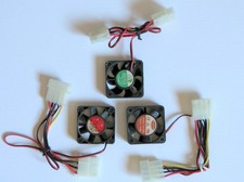 Cooling Fan for 486, DX, and SX CPUs, 40x40x10mm, 12 VDC, 4-Pin Molex Connectors