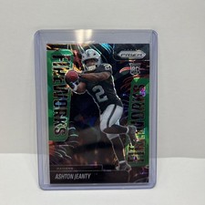 Ashton Jeanty RC- Green Ice Fireworks #10- 2025 Panini Prizm NFL Football- LV