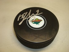 Kurtis Gabriel Signed Minnesota Wild Hockey Puck Autographed 1A
