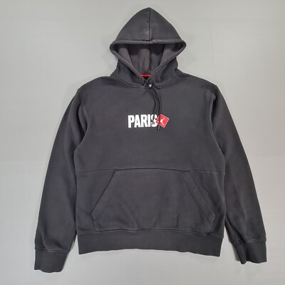 Jordan Herren Hoodie schwarz Small Paris Center Logo Fleecepullover DD8069 010