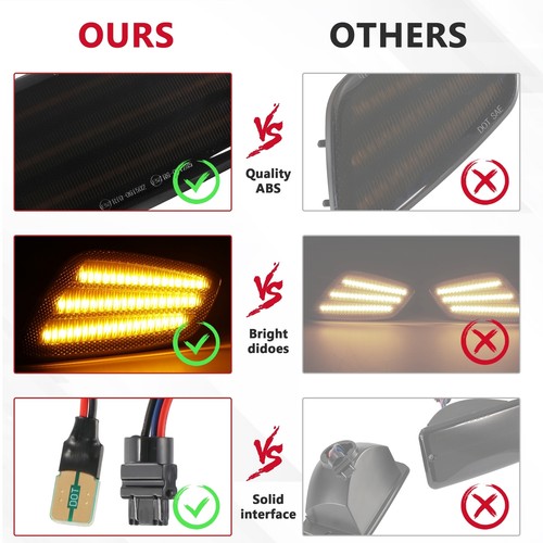For 1997-2006 Jeep Wrangler TJ Smoked Bumper Turn Signal Lamp Side Marker Lights - Bild 6 von 12