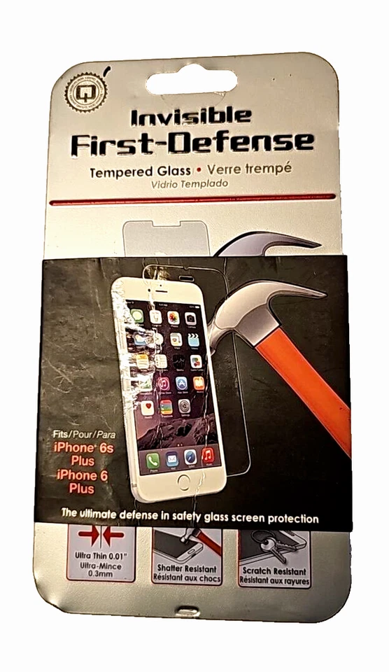 Qmadix First Defense Screen Protector Tempered Glass for Apple iPhone 6 6S Plus - Image 3 of 4