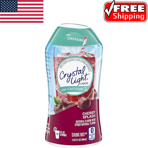 Crystal Light Liquid Cherry Splash Energy Drink Mix 0.1 Ounces Guilt