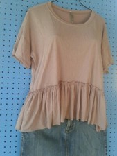 Mono B Junior Small Top Rufle Blouse, short sleeve and round neck