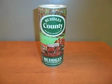 Vintage RUDDLES COUNTY Steel Beer Can Pull Tab, Bottom Opened United Kingdom, UK