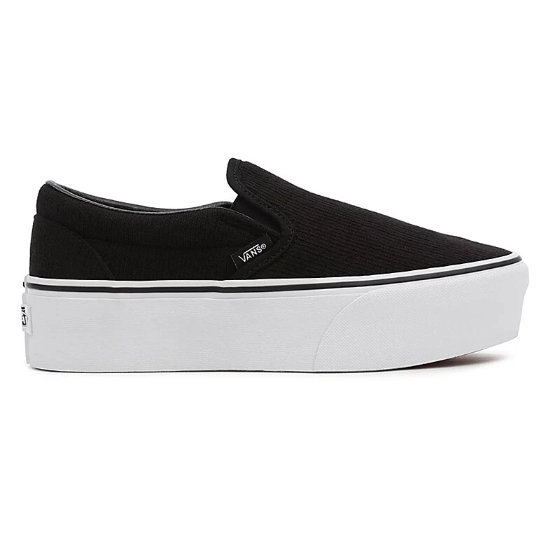 Vans rib knit slip best sale on