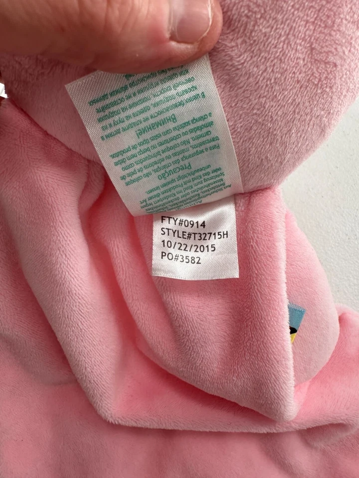 Manta de seguridad Taggies Pink Bunny Baby Lovey etiquetas texturizadas felpa suave Pascua a Foto 3 de 4