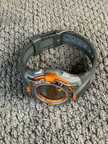 Ladies Armitron Pro Sport Chronograph Gray Orange Digital Watch 45/7054 H6 - Picture 2 of 5
