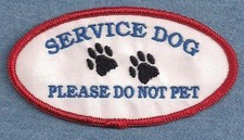 SERVICE DOG PLEASE DO NOT PET - service dog vest patch