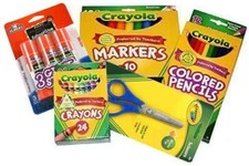 Image of Basic Crayola Back to School Bundle - 5 Items - Crayola Crayons, Crayola Markers