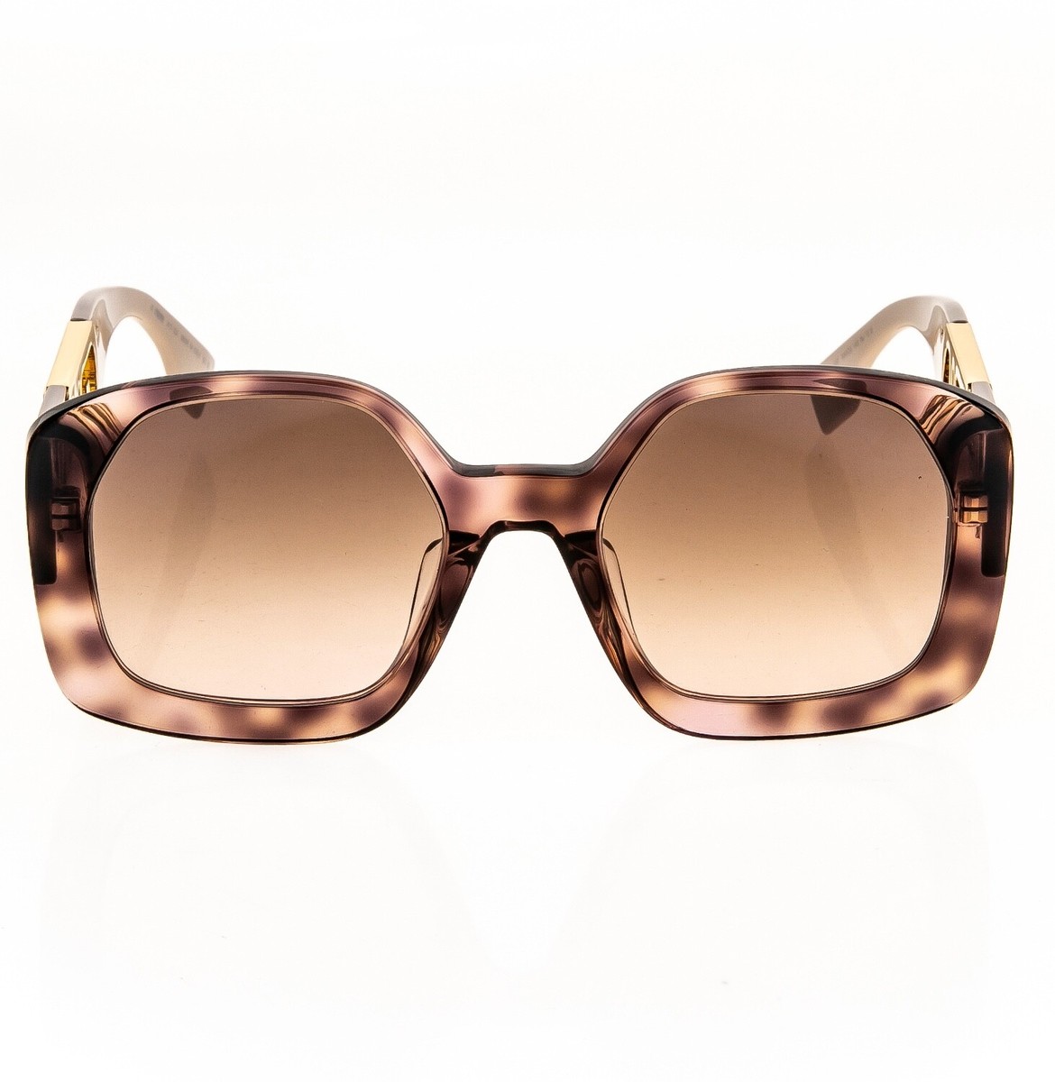 FENDI O'LOCK 40048 Brown Havana Beige Fashion FF Lock Logo