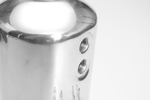 1.6L 54oz Alloy Dome Car Fuel Surge Tank Swirl Pot AN6/8 IN AN8 Out Barb adaptor - Picture 3 of 8