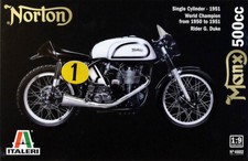 1951 Norton Manx 500 G. Duke Motorrad Bike 1:9 Model Kit Bausatz Italeri 4602