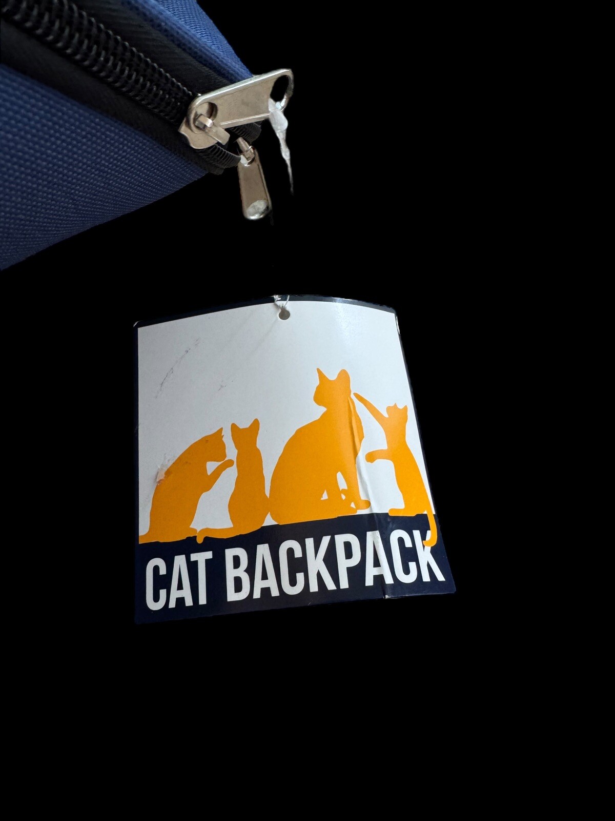 Blue Cat Carrier Backpack Holds Up To 20 Pounds  Mesh & Clear Window & Tag