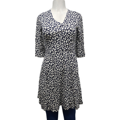 Lark & Ro Women's Dress Faux Wrap Three Quarter Sleeve Size XS
