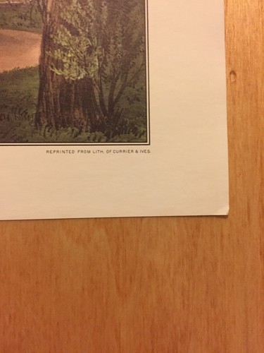 Currier & Ives “A Home In The Country” November 1963 Calendar Page - 第 4/8 張圖片