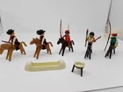 5 Vintage 1974 Playmobil Cowboys and Indians with Horses