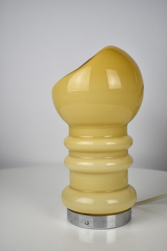 Rare Vtg Space Age Table Lamp Ashtray 70s Dragan Drobnjak Blown Glass Yugoslavia - Picture 10 of 14