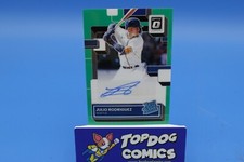 2022 Panini Donruss Optic Julio Rodriguez RC Auto Green Prizm /25 Seattle