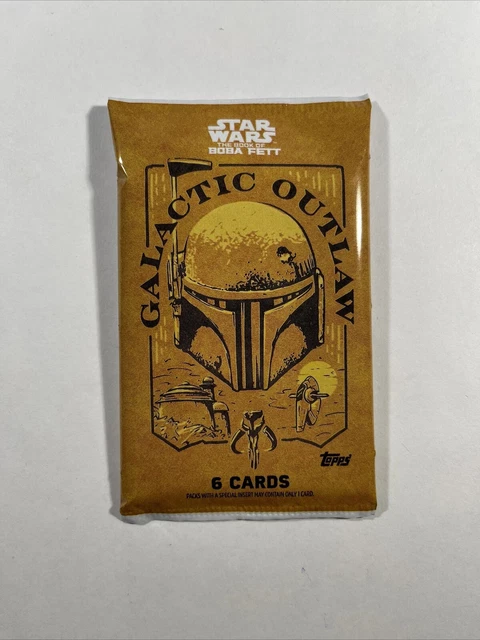 2022 TOPPS STAR WARS THE BOOK OF BOBA FETT FACTORY SEALED PACK GALACTIC OUTLAW!