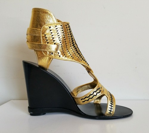 SIGERSON MORRISON ZEPPE GLADIATORE RICAMATE ORO 37 38,5 ITALIA I LOVE SCARPE - Foto 2 di 8