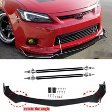 For Scion Tc 2011-2016 Front Bumper Lip Spoilerchin Body Kit Black Strut Rods
